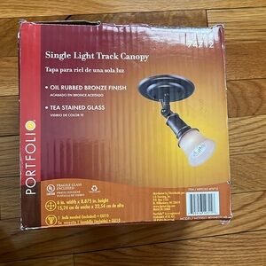 Single Light Track Canopy - Oil Rubbed Bronze